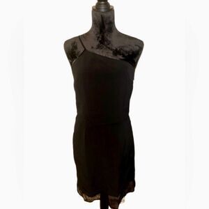 NWT Grace MMX111 Black One-Shoulder Asymmetrical Mini Dress- size 6